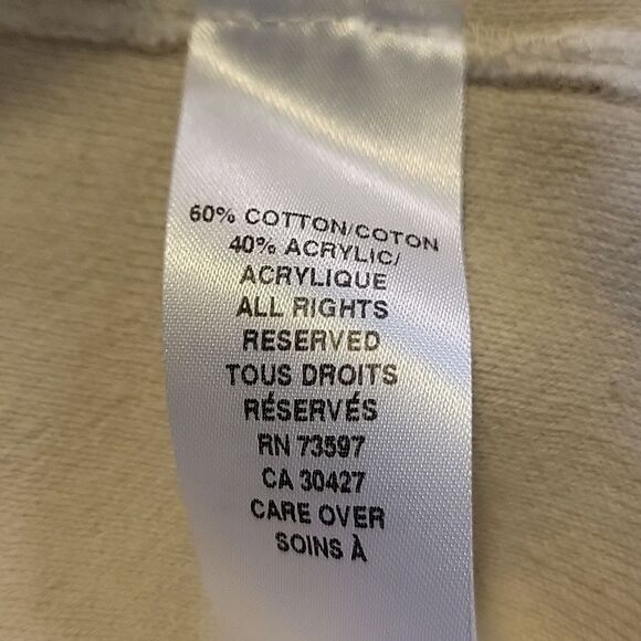 Paul Stuart long vest. Cream with tan accents. Size S - Picture 2 of 5